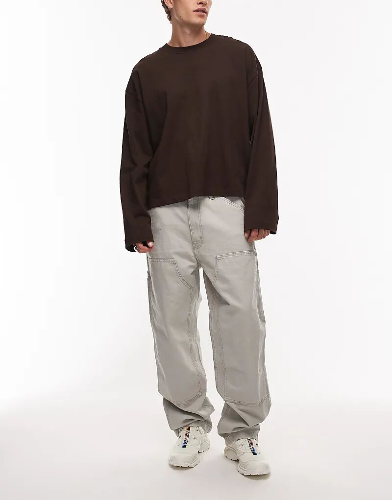 Джинсы Levi's Workwear Capsule 568 свободного прямого кроя с двойным коленом светло-серого цвета
Джинсы Levi's Workwear Capsule 568 свободного прямого кроя с двойным коленом светло-серого цвета