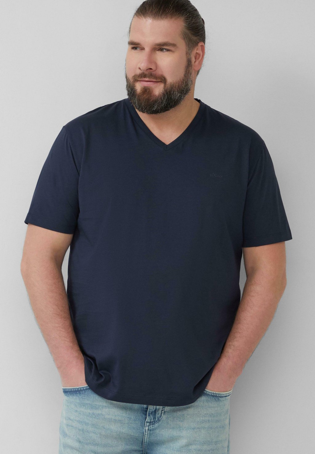 Базовая футболка s.Oliver, темно-синий 
Базовая футболка s.Oliver, темно-синий