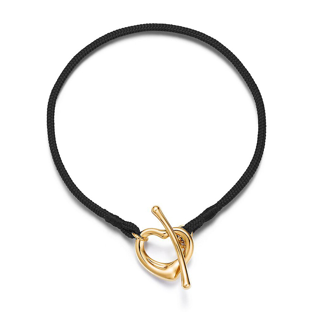 Браслет Tiffany & Co. Elsa Peretti Open Heart, золото/черный шелк
Браслет Tiffany & Co. Elsa Peretti Open Heart, золото/черный шелк