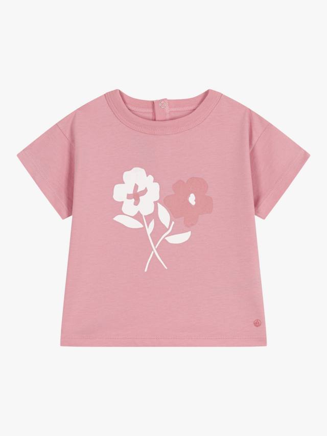 Детская хлопчатобумажная футболка с коротким рукавом в цветочек Petit Bateau, розовый
Детская хлопчатобумажная футболка с коротким рукавом в цветочек Petit Bateau, розовый