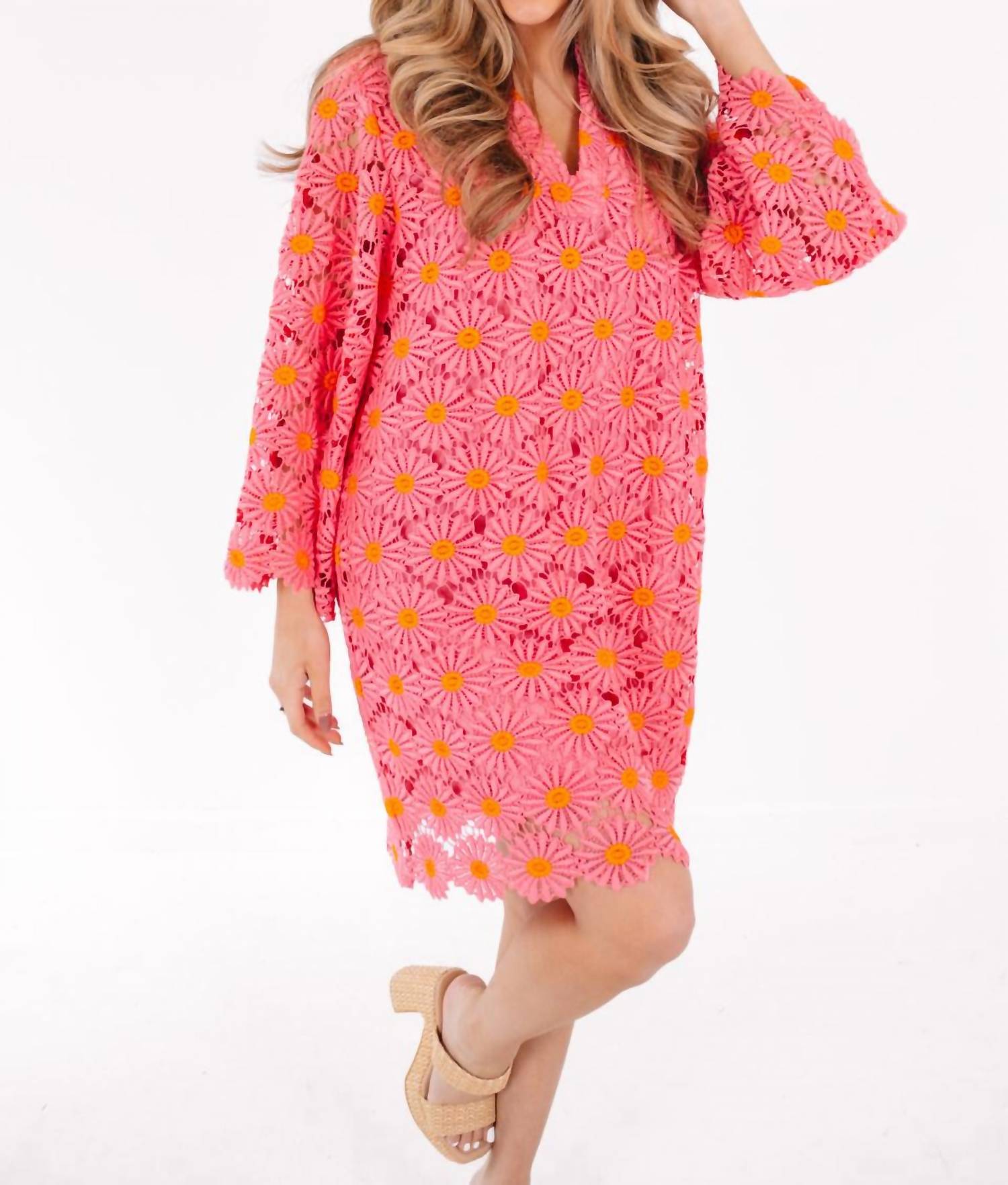 Платье Lele в розовом/оранжевом цвете j.marie 
Платье Lele в розовом/оранжевом цвете j.marie