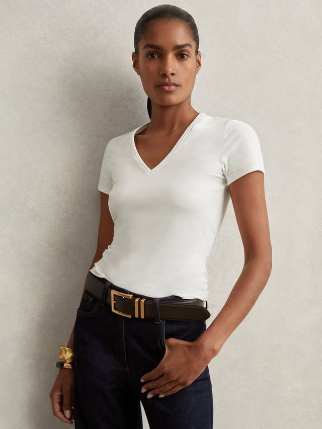 Футболка Leia с V-образным вырезом Reiss, White
Футболка Leia с V-образным вырезом Reiss, White
