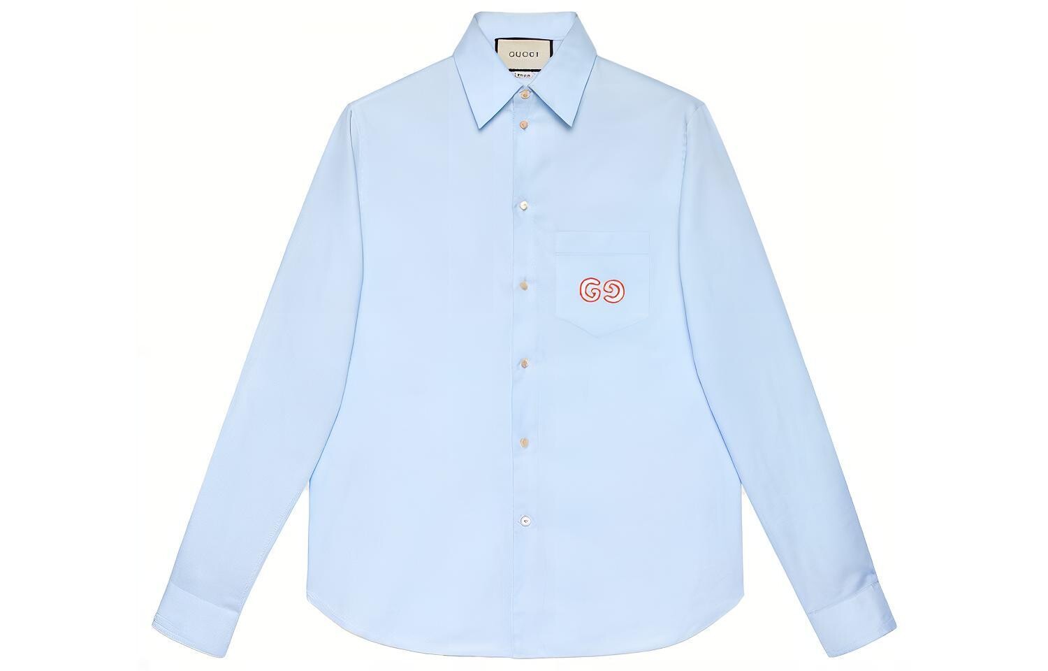 Рубашка мужская светло-синяя Gucci, светло-голубой
Рубашка мужская светло-синяя Gucci, светло-голубой