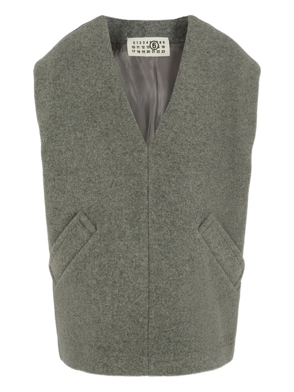 Жилет на пуговицах с вышитым логотипом MM6 Maison Margiela Kids, серый
Жилет на пуговицах с вышитым логотипом MM6 Maison Margiela Kids, серый