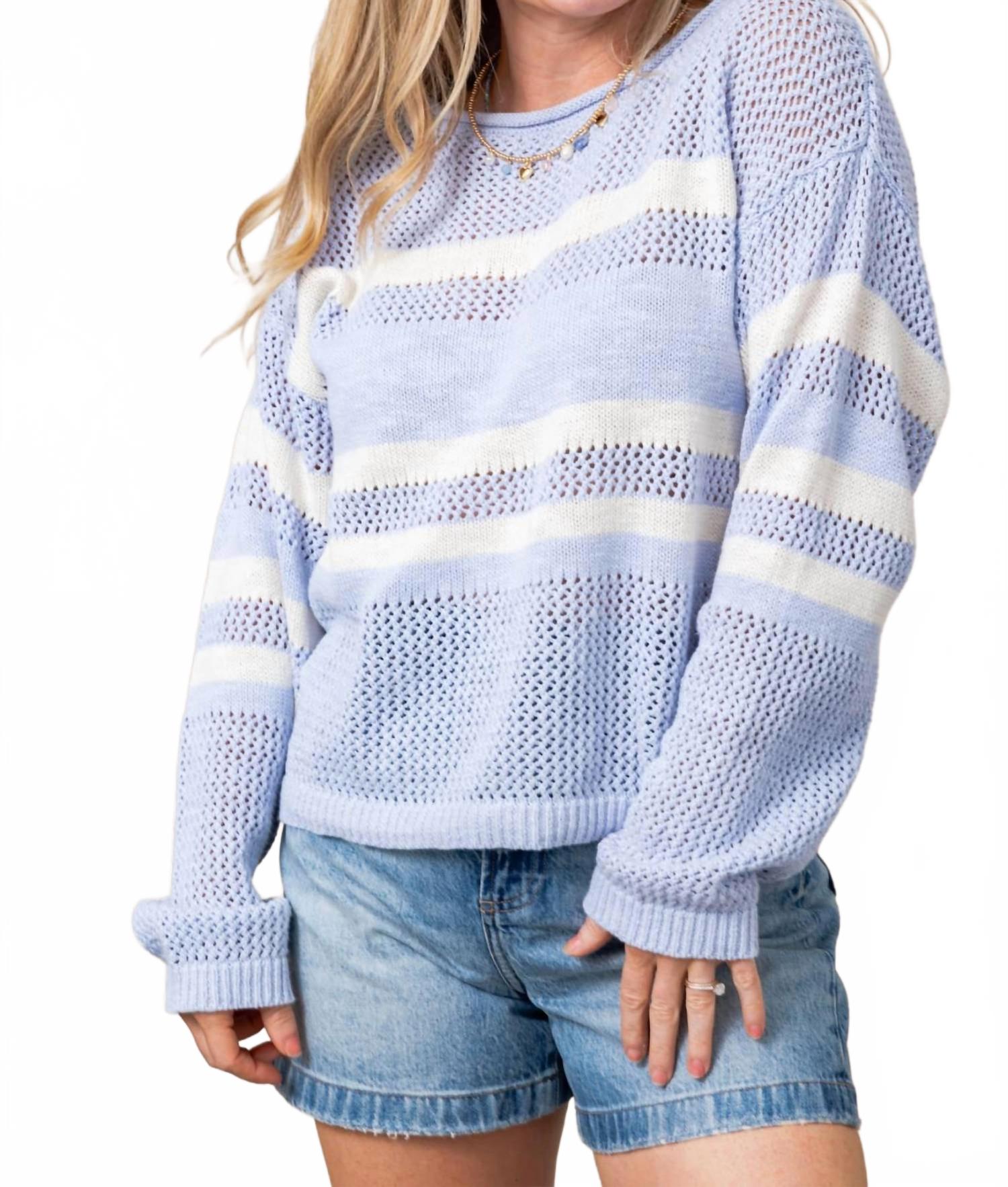 Спортивный свитер в полоску небесно-голубого цвета Sanctuary
Спортивный свитер в полоску небесно-голубого цвета Sanctuary