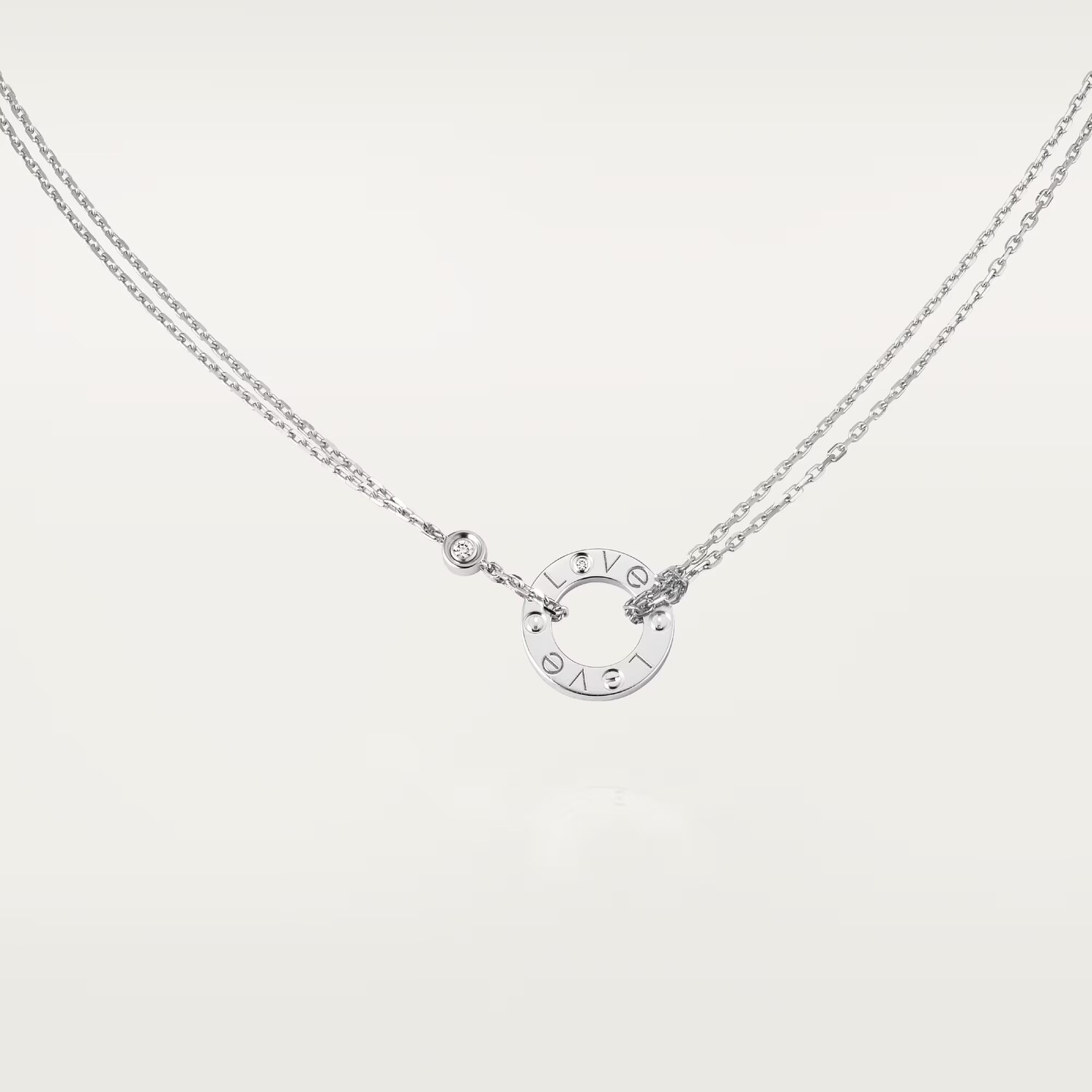 Колье Cartier Love 2 Diamonds, белое золото / бриллиант
Колье Cartier Love 2 Diamonds, белое золото / бриллиант