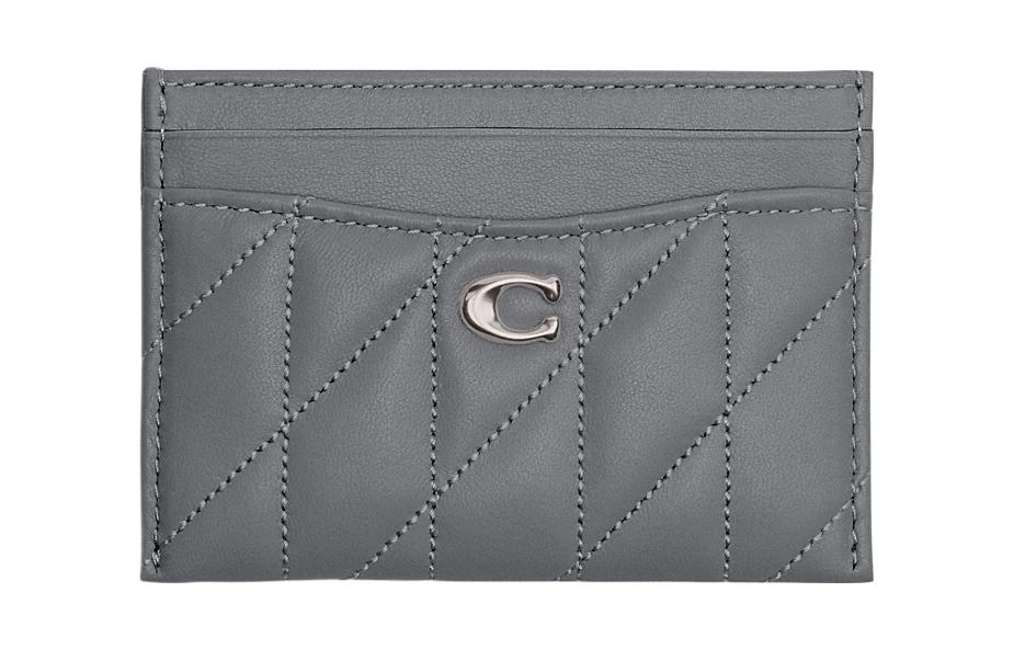 Кожаный визитник Regular женский серый COACH 
Кожаный визитник Regular женский серый COACH