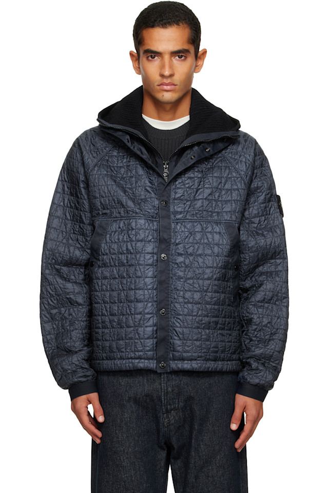 Stone Island Темно-Синяя 4100023 стеганая куртка с репсовым узором NY
Stone Island Темно-Синяя 4100023 стеганая куртка с репсовым узором NY