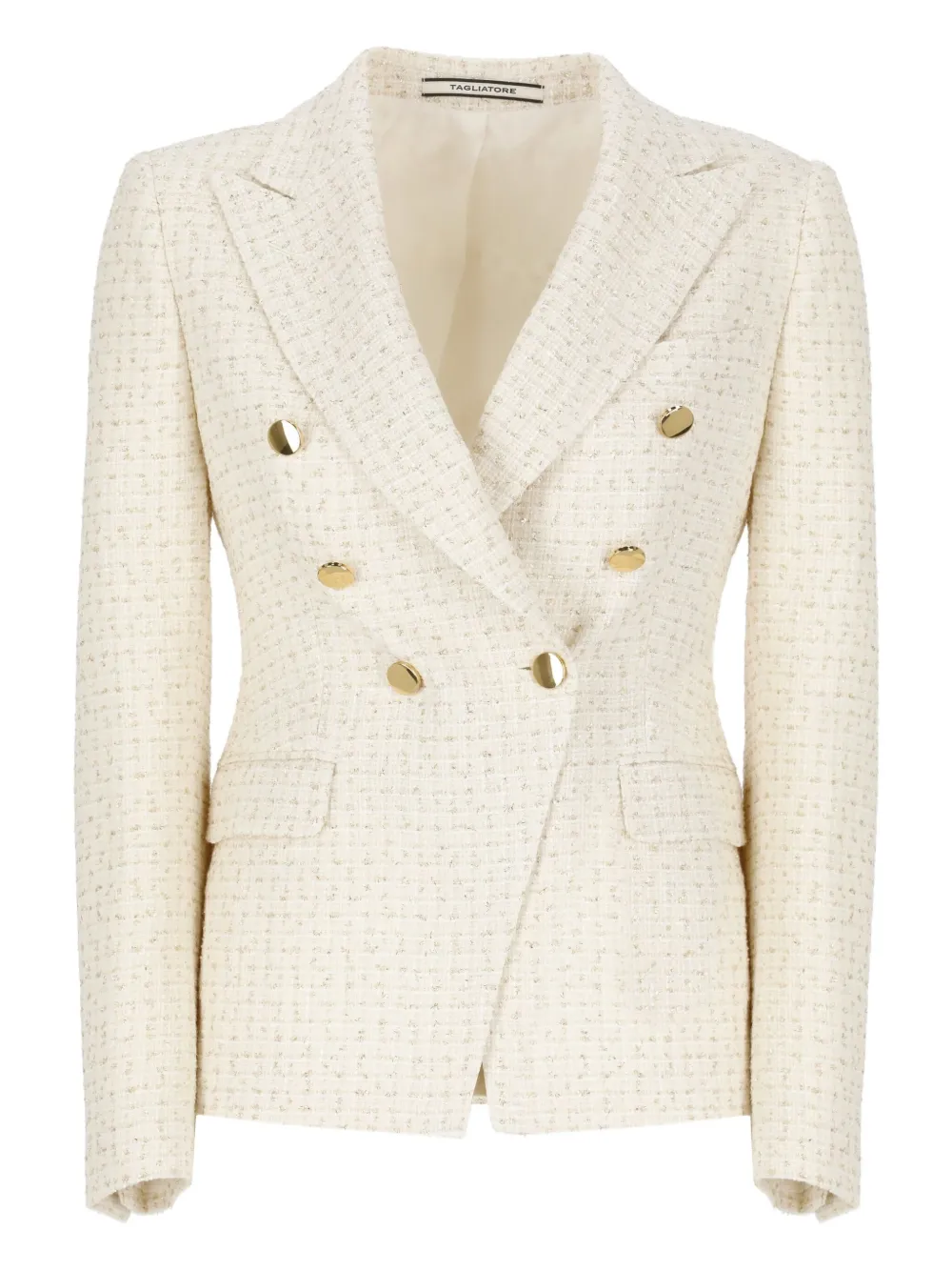 Двубортный жакет на пуговицах Tagliatore, белый
Двубортный жакет на пуговицах Tagliatore, белый
