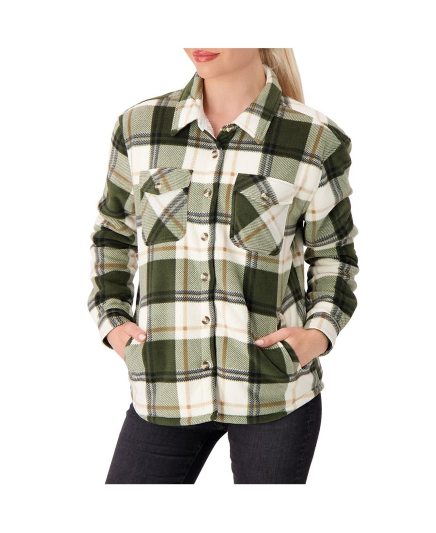 Женская рубашка-жакет с длинными рукавами в клетку Jacqueline Heat Holders, Olive/Cream
Женская рубашка-жакет с длинными рукавами в клетку Jacqueline Heat Holders, Olive/Cream