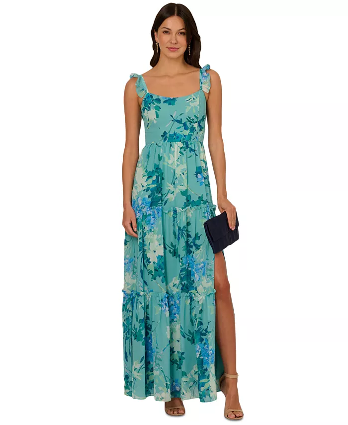 Женское платье из шифона с принтом и ярусами-оборками Adrianna Papell, зеленый
Женское платье из шифона с принтом и ярусами-оборками Adrianna Papell, зеленый