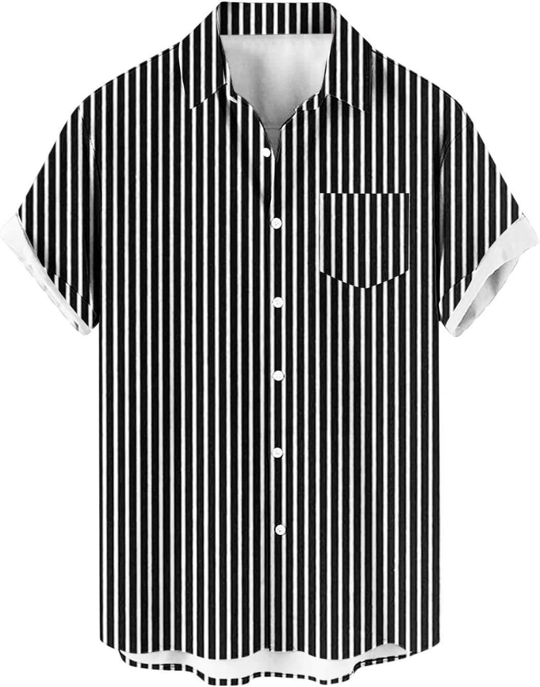 Классическая полосатая рубашка на пуговицах для мужчин с коротким рукавом
Классическая полосатая рубашка на пуговицах для мужчин с коротким рукавом