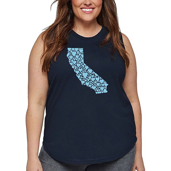 Женский топ plus size с принтом California Hearts La Pop Art, Navy
Женский топ plus size с принтом California Hearts La Pop Art, Navy