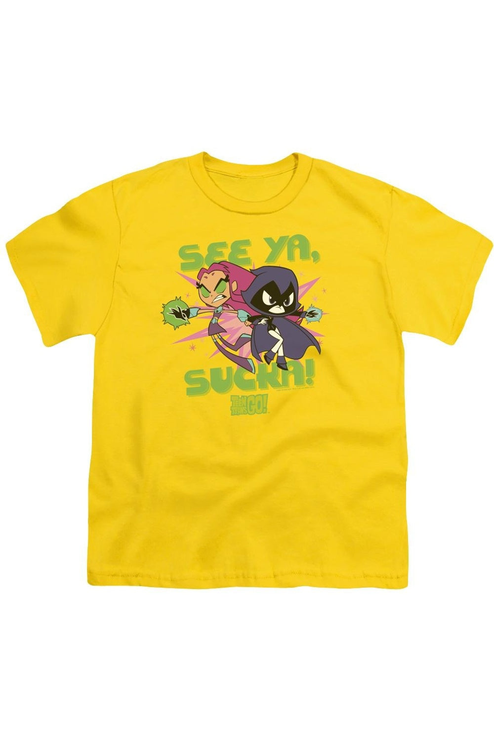 Футболка с коротким рукавом Teen Titans Go See Ya для детей Gildan, желтый
Футболка с коротким рукавом Teen Titans Go See Ya для детей Gildan, желтый