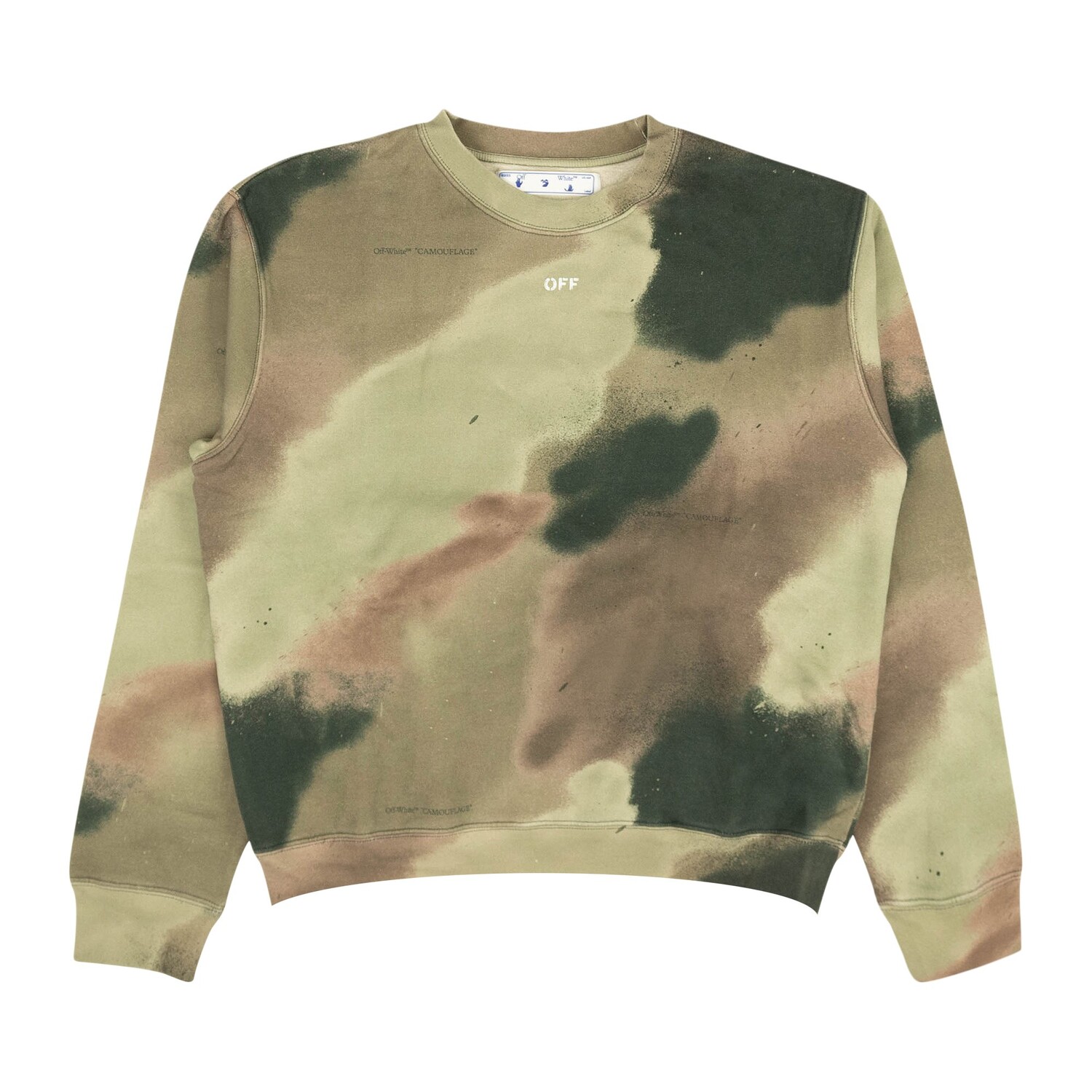 Off-White Camo Stencil Crewneck Зеленый
Off-White Camo Stencil Crewneck Зеленый