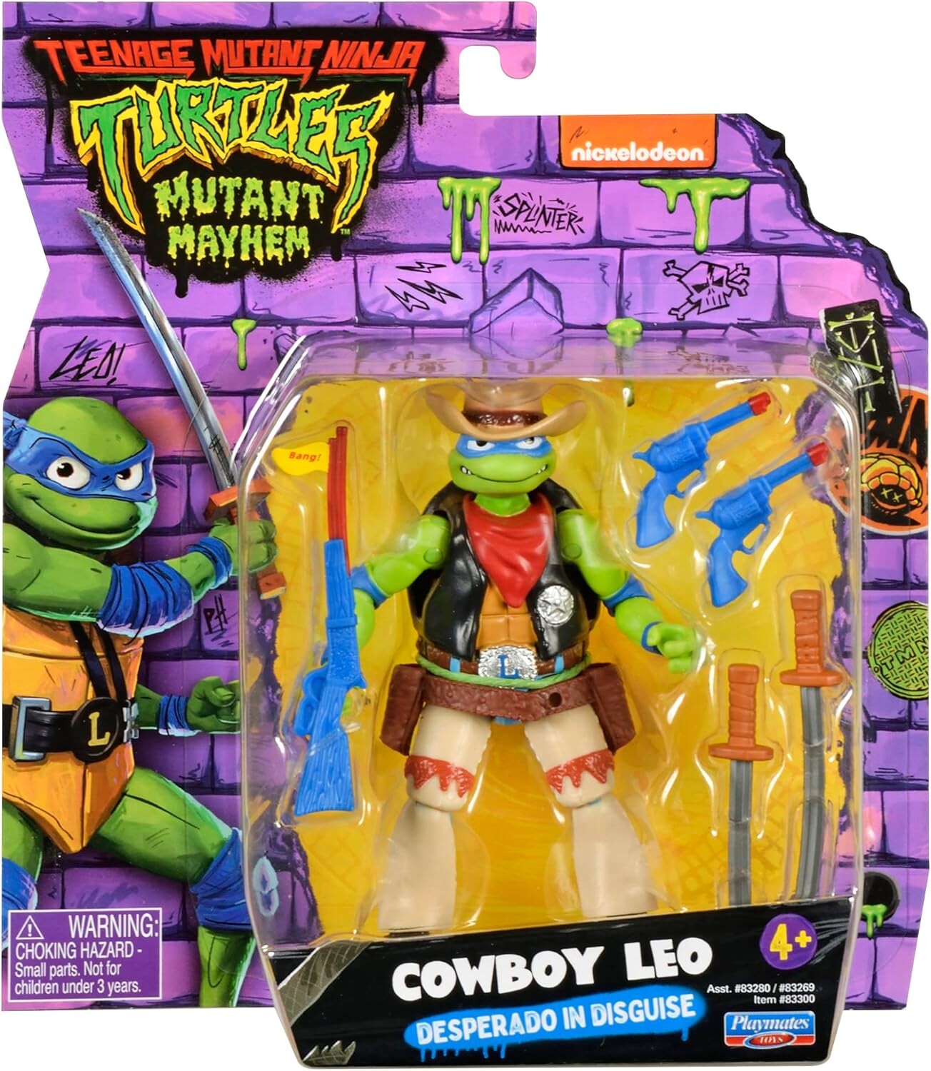Фигурка Teenage Mutant Ninja Turtles: Mutant Mayhem, Cowboy Leo, 12,7 см
Фигурка Teenage Mutant Ninja Turtles: Mutant Mayhem, Cowboy Leo, 12,7 см