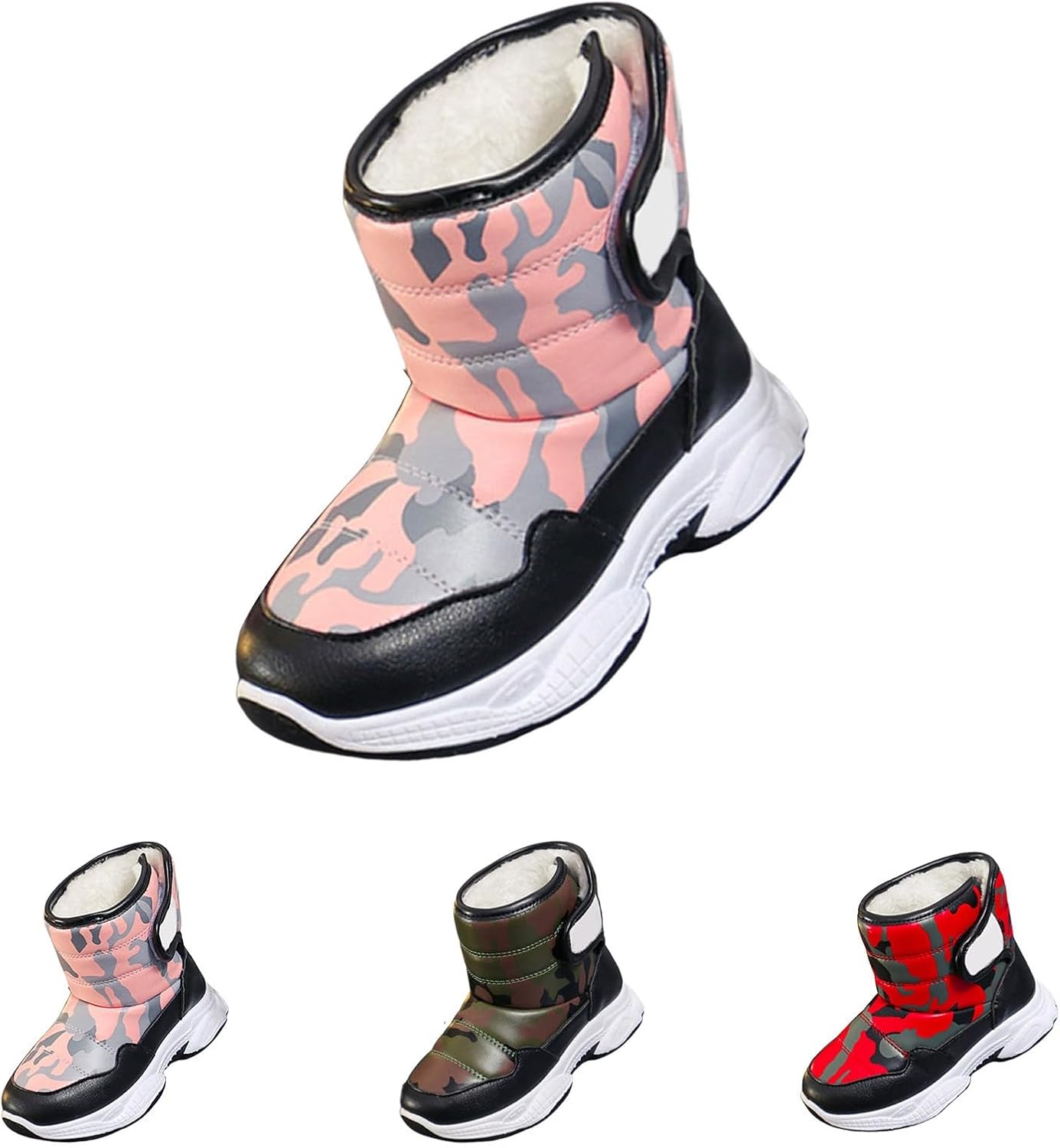 Детские зимние ботинки для снега с камуфляжным узором, утепленные туристические ботинки для улицы, водонепроницаемые ботильоны с подкладкой, теплая обувь Generic, Pink
Детские зимние ботинки для снега с камуфляжным узором, утепленные туристические ботинки для улицы, водонепроницаемые ботильоны с подкладкой, теплая обувь Generic, Pink