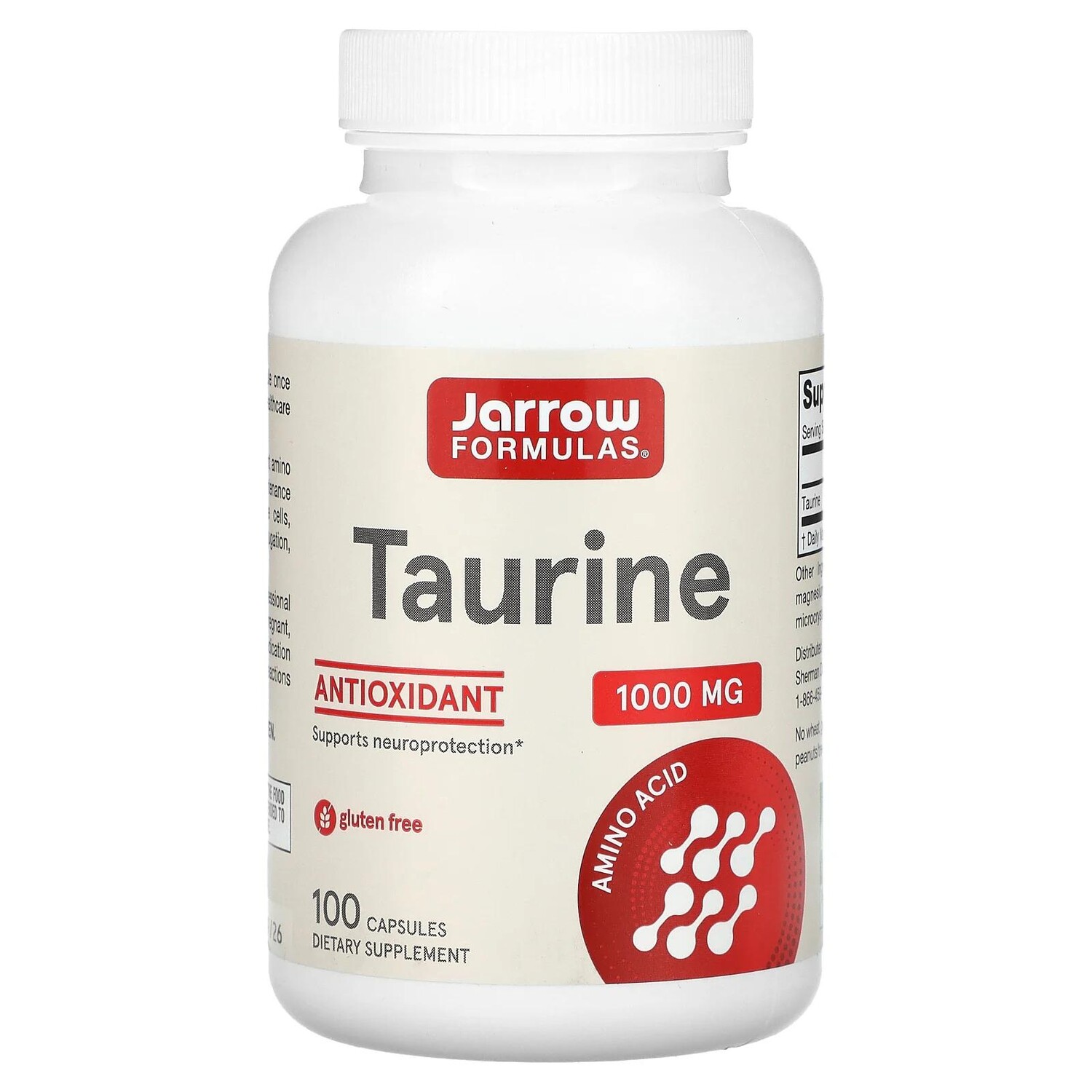 Jarrow Formulas Таурин 1000 мг 100 капсул
Jarrow Formulas Таурин 1000 мг 100 капсул
