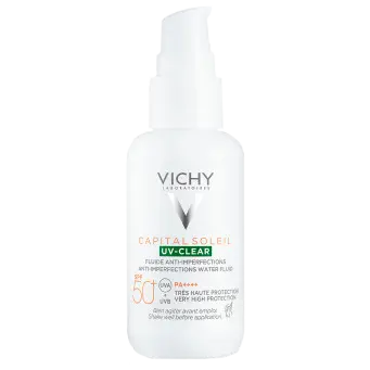 Vichy Capital Soleil UV-Clear защитный флюид SPF50+, 50 мл 
Vichy Capital Soleil UV-Clear защитный флюид SPF50+, 50 мл