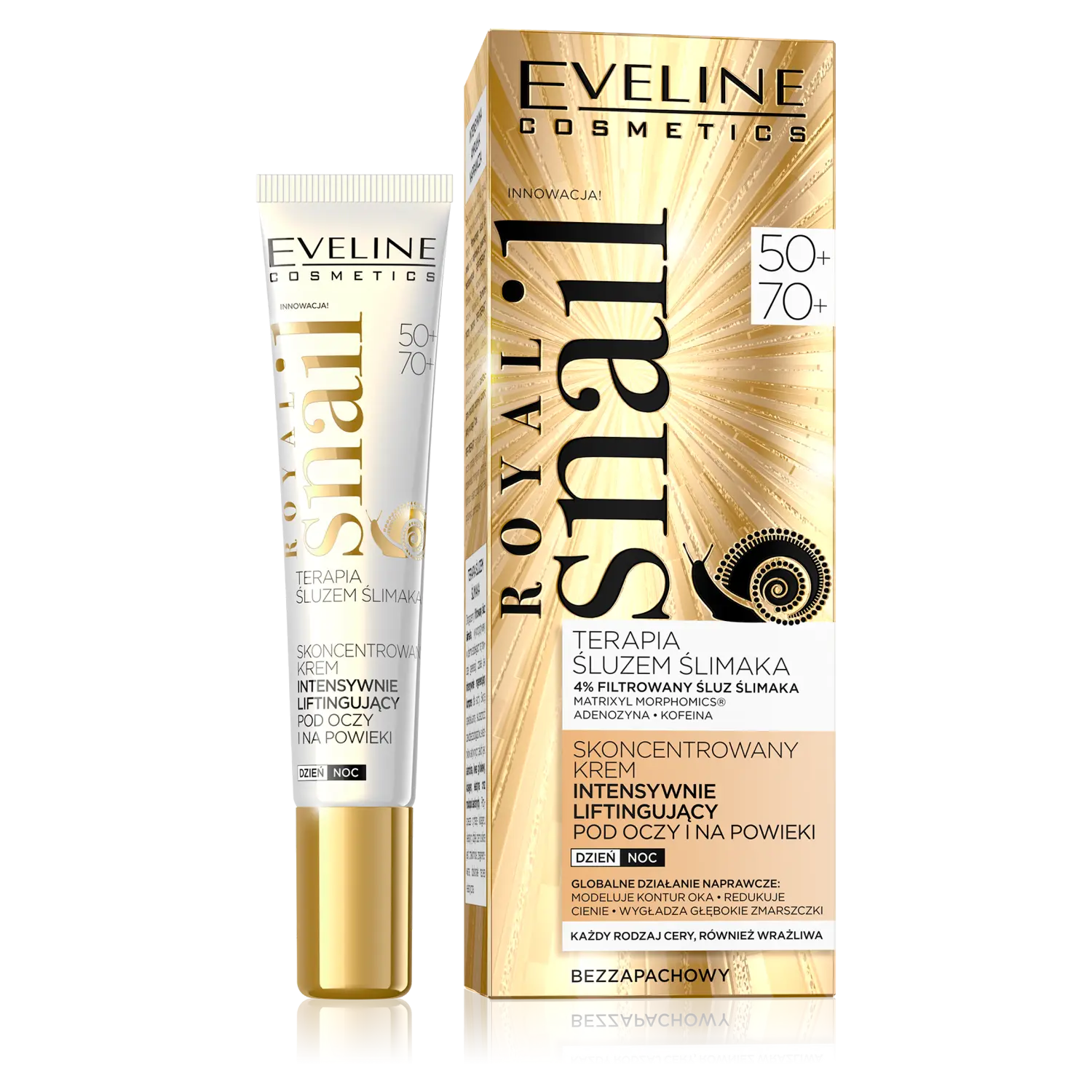 Eveline Cosmetics Royal Snail концентрированный интенсивный лифтинг-крем для кожи вокруг глаз и век 50+/70+, 20 мл
Eveline Cosmetics Royal Snail концентрированный интенсивный лифтинг-крем для кожи вокруг глаз и век 50+/70+, 20 мл