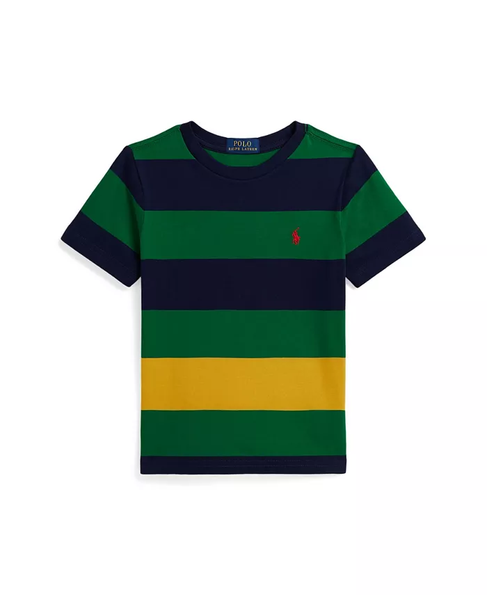 Футболка из хлопкового джерси в полоску для малышей и мальчиков Polo Ralph Lauren, мультиколор
Футболка из хлопкового джерси в полоску для малышей и мальчиков Polo Ralph Lauren, мультиколор