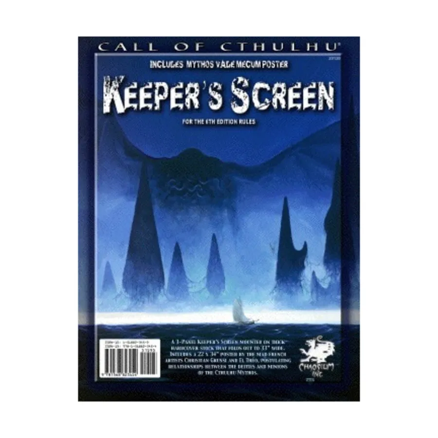 Экран Хранителя с плакатом Mythos Vade Mecum, Call of Cthulhu - Gaming Aids & Accessories (Chaosium)
Экран Хранителя с плакатом Mythos Vade Mecum, Call of Cthulhu - Gaming Aids & Accessories (Chaosium)