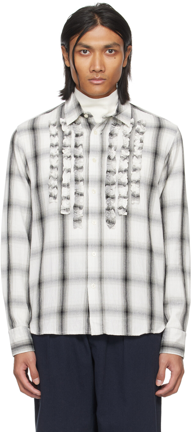 Бело-черная рубашка с рюшами Universal Works
Бело-черная рубашка с рюшами Universal Works