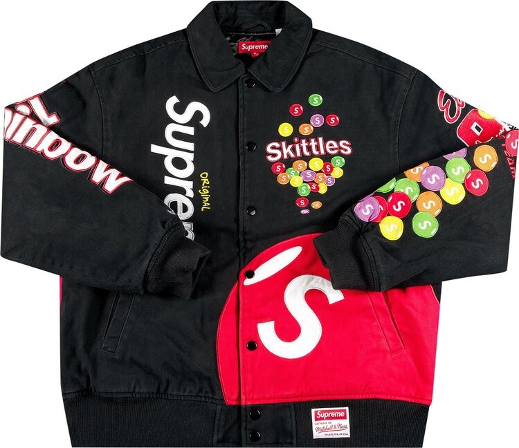 Куртка Supreme x Skittles x Mitchell & Ness Varsity Jacket 'Black', черный
Куртка Supreme x Skittles x Mitchell & Ness Varsity Jacket 'Black', черный