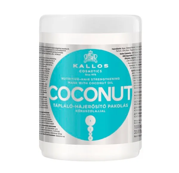 Маска для придания объема волосам Coconut Kallos, 1.000 ml
Маска для придания объема волосам Coconut Kallos, 1.000 ml