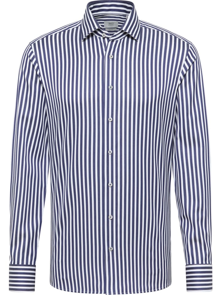 Рубашка приталенного кроя темно-синего цвета Eterna
Рубашка приталенного кроя темно-синего цвета Eterna