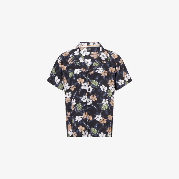 Футболка короткая Boss с цветочным принтом, черный
Футболка короткая Boss с цветочным принтом, черный