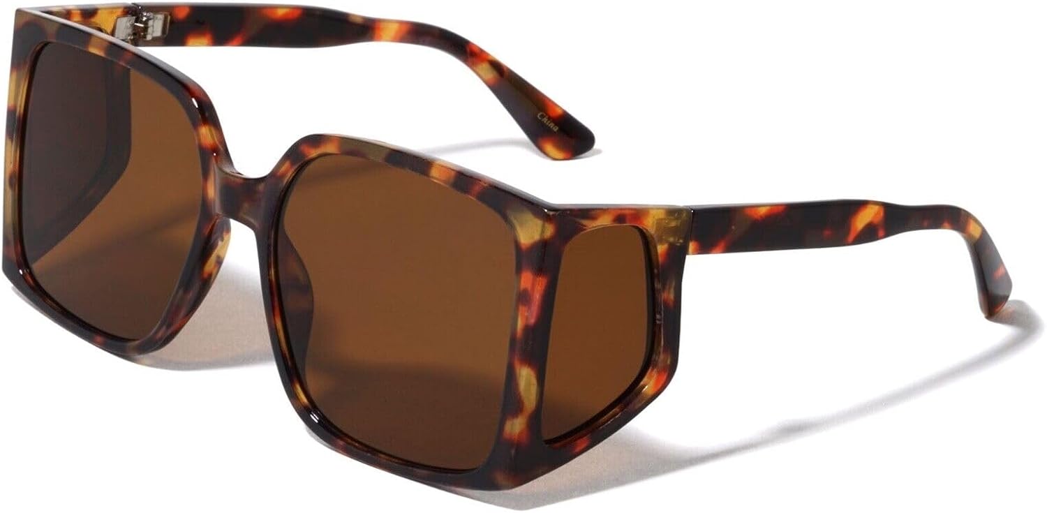 Женские солнцезащитные очки Dweebzilla увеличенного квадратного размера с боковыми линзами, большие, модные, с защитой от УФ-излучения UV400, гибридные, Tortoise Frame - Solid Brown Lenses
Женские солнцезащитные очки Dweebzilla увеличенного квадратного размера с боковыми линзами, большие, модные, с защитой от УФ-излучения UV400, гибридные, Tortoise Frame - Solid Brown Lenses