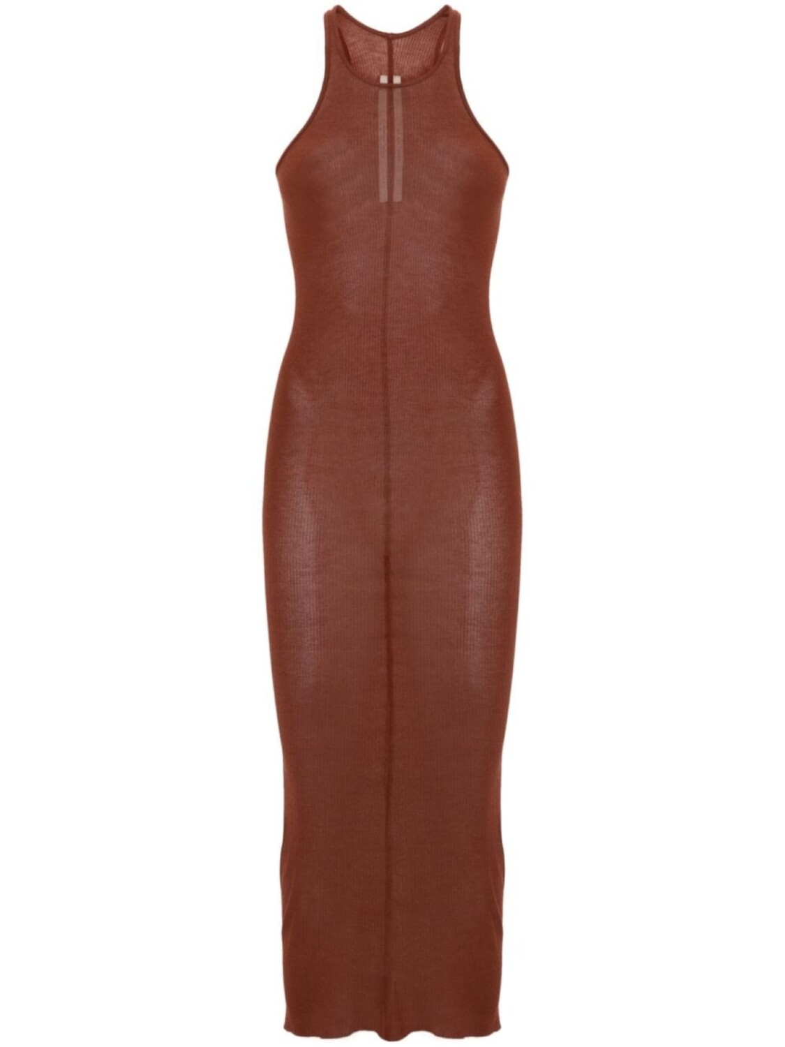 Платье без рукавов в рубчик Rick Owens, коричневый 
Платье без рукавов в рубчик Rick Owens, коричневый