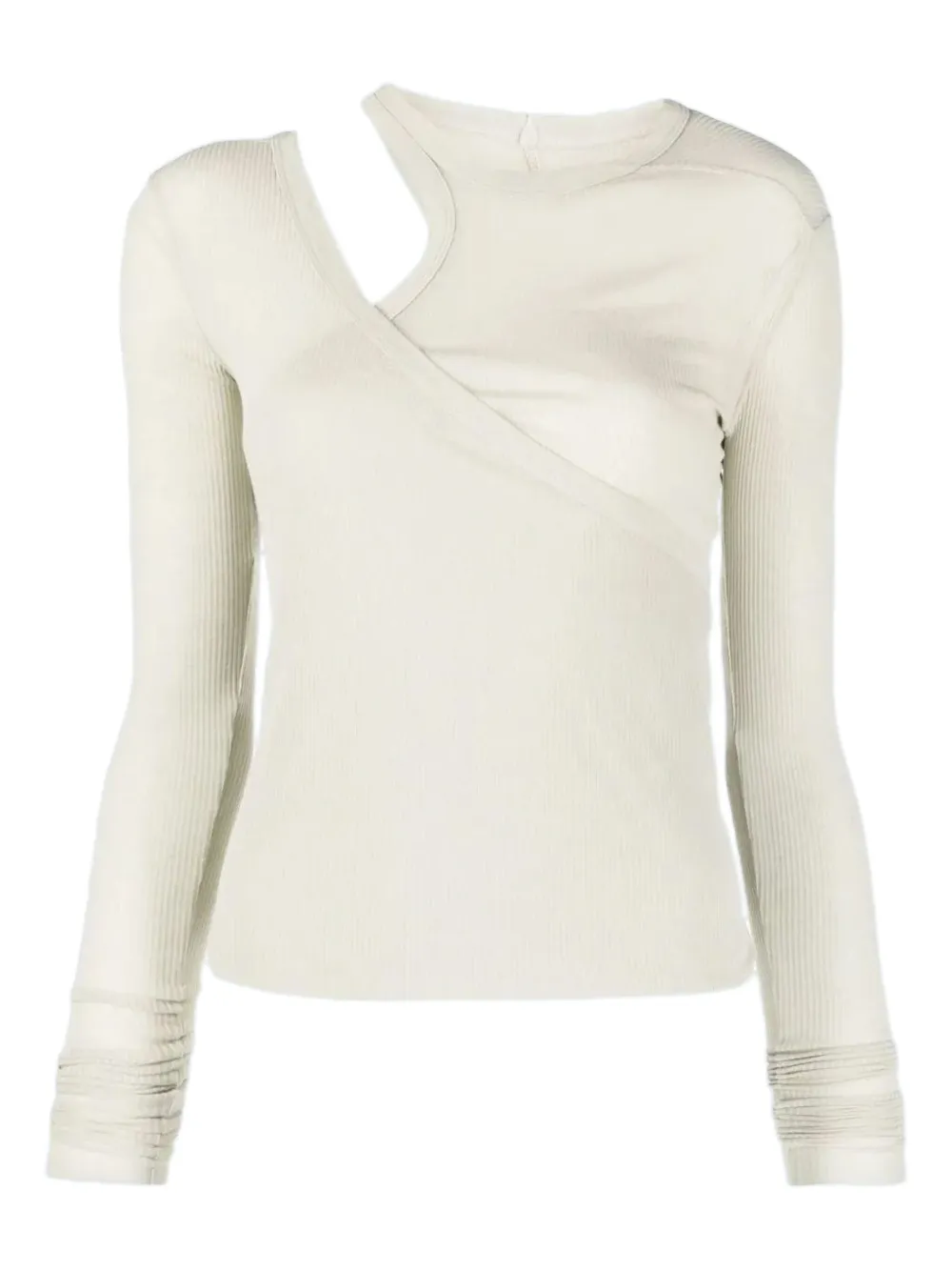 Топ в рубчик с вырезами Rick Owens, нейтральный
Топ в рубчик с вырезами Rick Owens, нейтральный