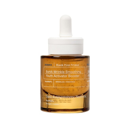 KORRES BLACK PINE PRIMUS 6-кратный гиалуроновый усилитель для разглаживания морщин, антивозрастная сыворотка для молодой кожи, без силикона и парабенов, веганский, 30 мл 
KORRES BLACK PINE PRIMUS 6-кратный гиалуроновый усилитель для разглаживания морщин, антивозрастная сыворотка для молодой кожи, без силикона и парабенов, веганский, 30 мл