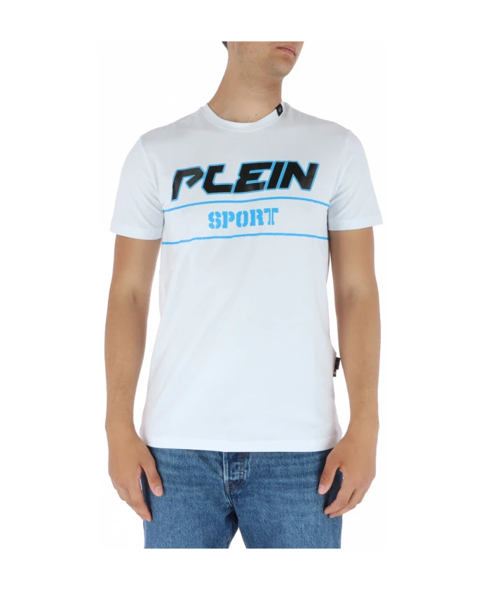 Белая футболка с принтом, короткими рукавами и круглым вырезом Plein Sport, белый
Белая футболка с принтом, короткими рукавами и круглым вырезом Plein Sport, белый