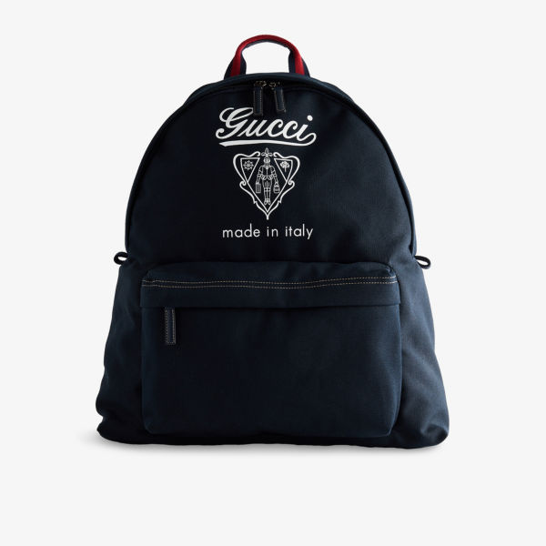 Рюкзак Gucci из канваса с логотипом, темно-синий
Рюкзак Gucci из канваса с логотипом, темно-синий
