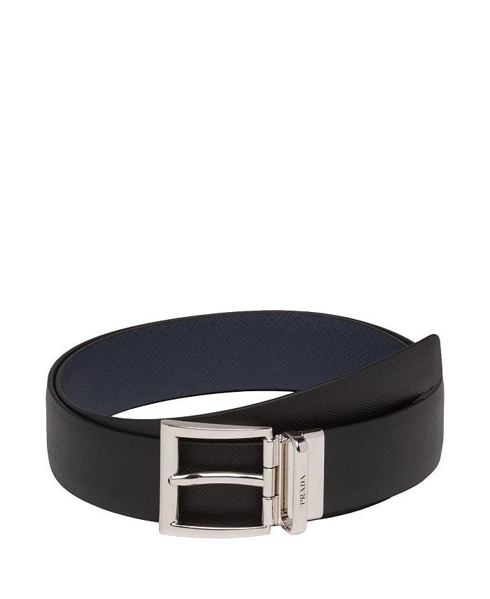 Ремень реверсивный из кожи Saffiano Prada, черный
Ремень реверсивный из кожи Saffiano Prada, черный