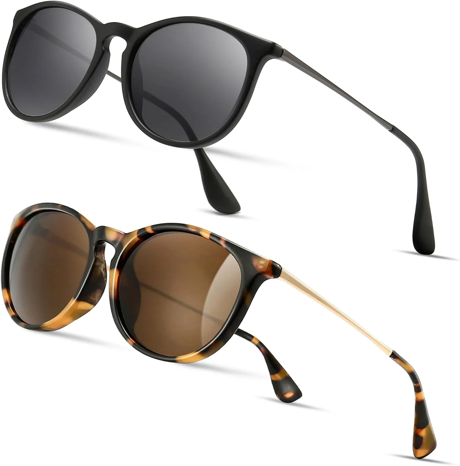 Солнцезащитные очки SUNGAIT Premium Vintage Round для женщин и мужчин, классический ретро-стиль, 2 Pack (Polarized): Matte Black/Gray+glossy Leopard/Brown
Солнцезащитные очки SUNGAIT Premium Vintage Round для женщин и мужчин, классический ретро-стиль, 2 Pack (Polarized): Matte Black/Gray+glossy Leopard/Brown