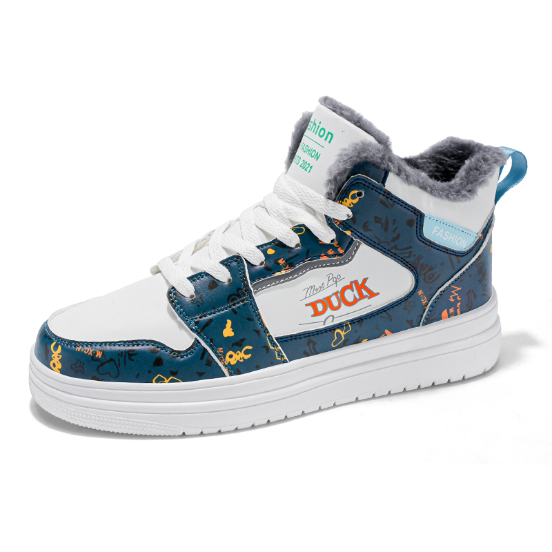 M.M Party Скользоустойчивые износостойкие высокие скейтерские кроссовки унисекс бело-голубые, цвет White Blue 
M.M Party Скользоустойчивые износостойкие высокие скейтерские кроссовки унисекс бело-голубые, цвет White Blue