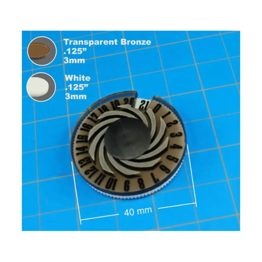 Универсальный игровой циферблат — спиральный узор (прозрачная бронза), Miscellaneous Miniature Gaming Aids & Tools (Litko Aerosystems)
Универсальный игровой циферблат — спиральный узор (прозрачная бронза), Miscellaneous Miniature Gaming Aids & Tools (Litko Aerosystems)