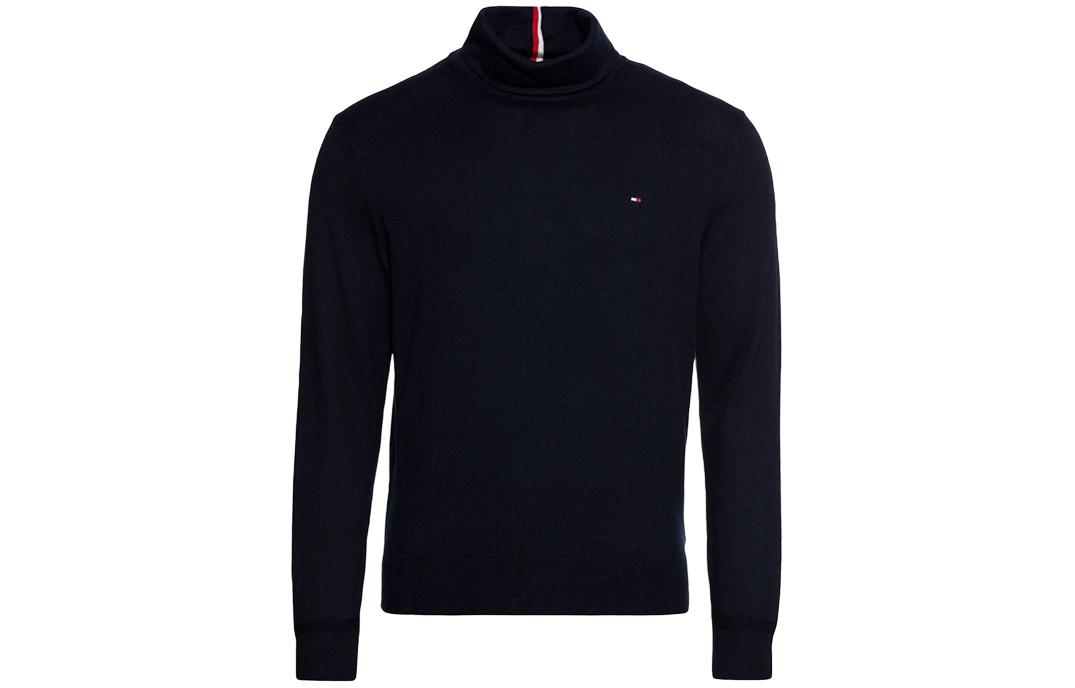 Свитер с вышитым логотипом в виде флага и воротником-стойкой Tommy Hilfiger, темно-синий 
Свитер с вышитым логотипом в виде флага и воротником-стойкой Tommy Hilfiger, темно-синий