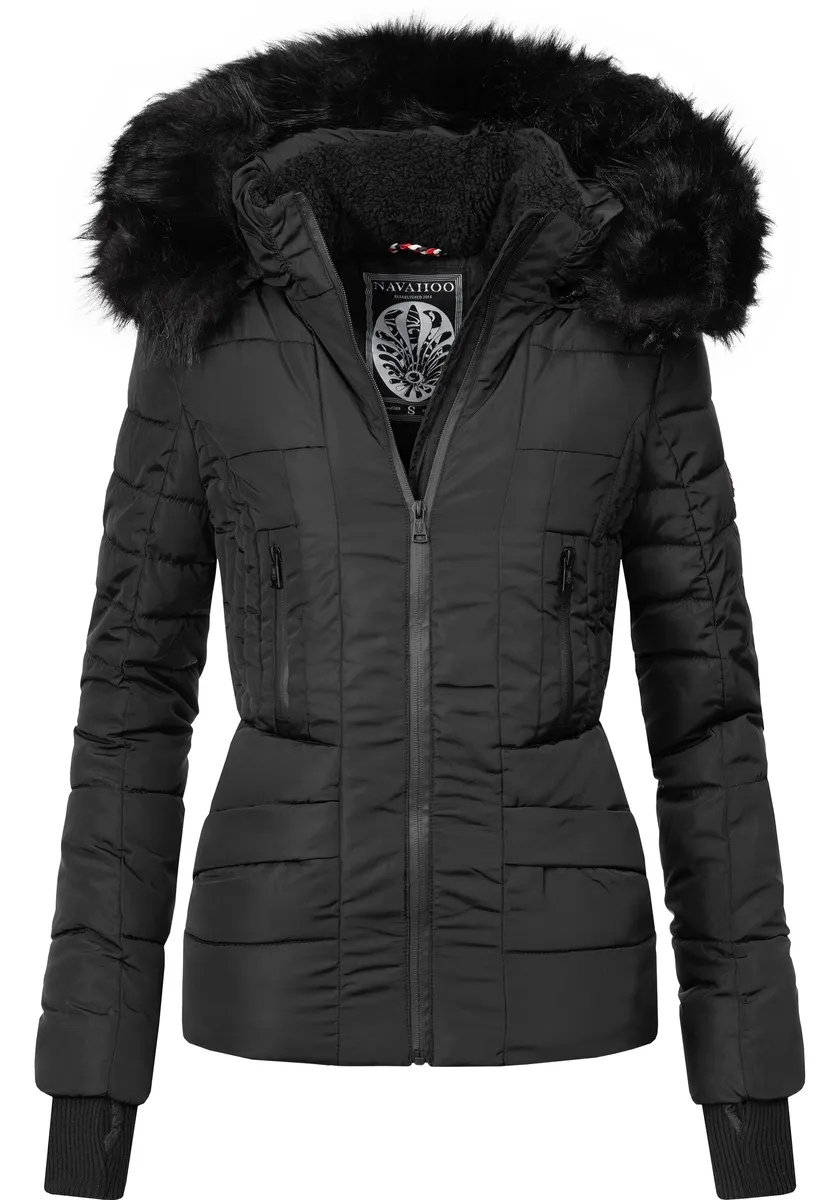 Стеганая куртка Navahoo "Адель" с капюшоном, качественная зимняя куртка с элегантным капюшоном из искусственного меха, черный
Стеганая куртка Navahoo "Адель" с капюшоном, качественная зимняя куртка с элегантным капюшоном из искусственного меха, черный