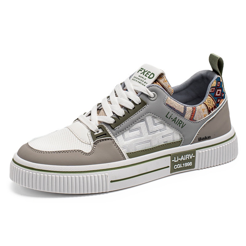 BAKE Износостойкие дышащие низкие скейтбордские кроссовки мужские бело-серые, цвет White Gray
BAKE Износостойкие дышащие низкие скейтбордские кроссовки мужские бело-серые, цвет White Gray