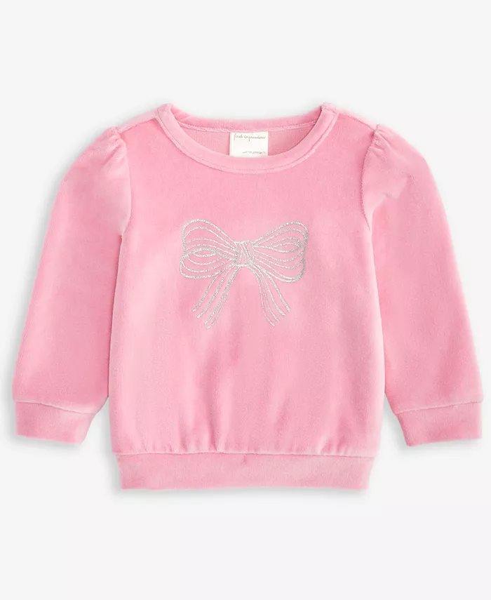 Велюровый топ с длинными рукавами и бантом для малышек First Impressions, розовый
Велюровый топ с длинными рукавами и бантом для малышек First Impressions, розовый