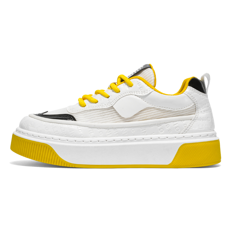 AD Антискользящие износостойкие низкие скейтерские кроссовки мужские бело-желтые, цвет White Yellow 
AD Антискользящие износостойкие низкие скейтерские кроссовки мужские бело-желтые, цвет White Yellow