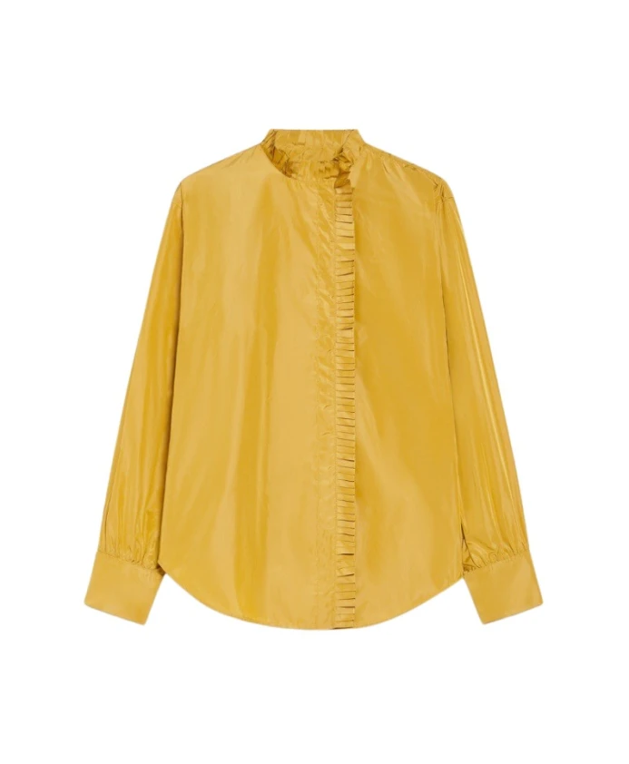 Асимметричная шелковая рубашка Max Mara, желтый
Асимметричная шелковая рубашка Max Mara, желтый