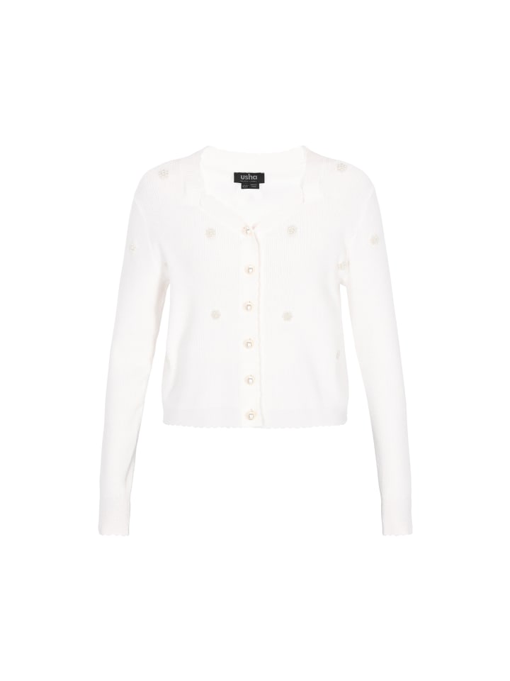 Usha BLACK LABEL Женский кардиган кремового цвета
Usha BLACK LABEL Женский кардиган кремового цвета