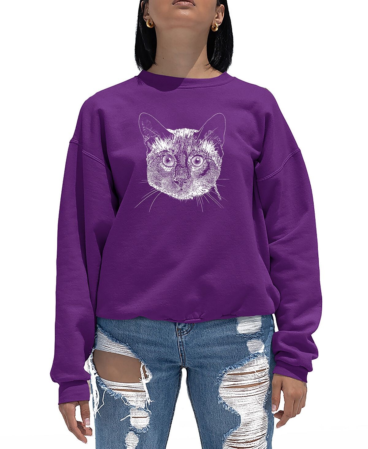 Женская толстовка с круглым вырезом word art siamese cat top LA Pop Art, фиолетовый
Женская толстовка с круглым вырезом word art siamese cat top LA Pop Art, фиолетовый
