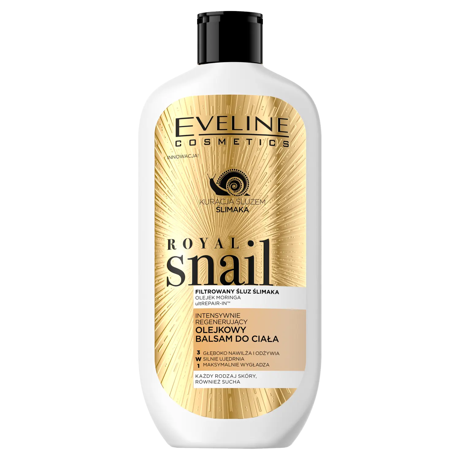 Eveline Cosmetics Royal Snail интенсивно регенерирующий масляный лосьон для тела, 350 мл
Eveline Cosmetics Royal Snail интенсивно регенерирующий масляный лосьон для тела, 350 мл